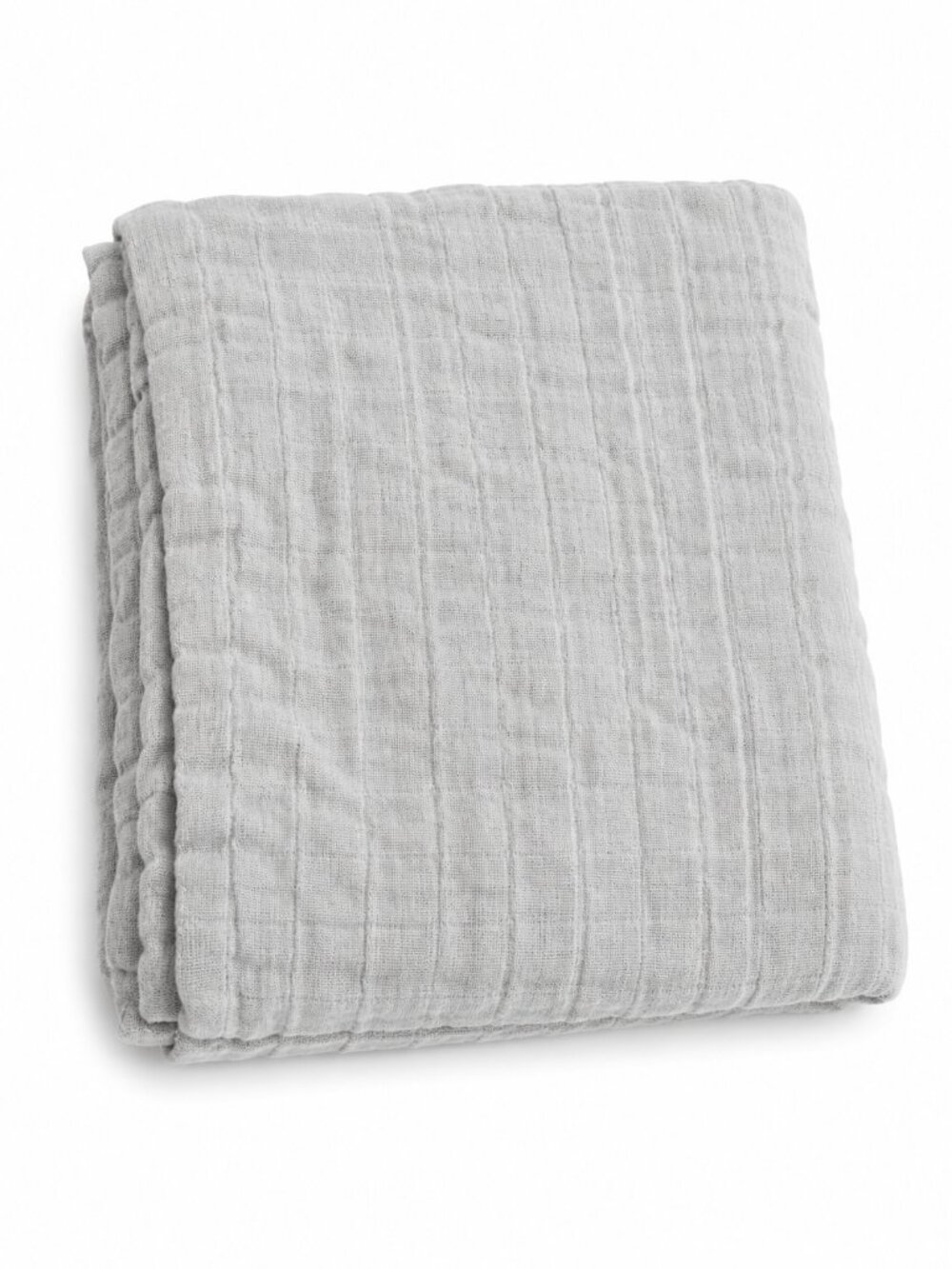 Soft Gray Muslin Baby Swaddle Blanket | Neutral Baby Essential | Lightweight Rec